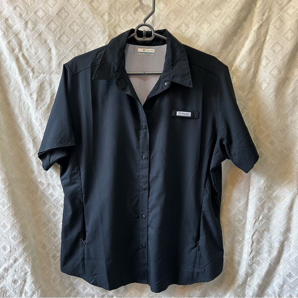 Columbia Short Sleeve Omni-Shade UV Women’s XL Black